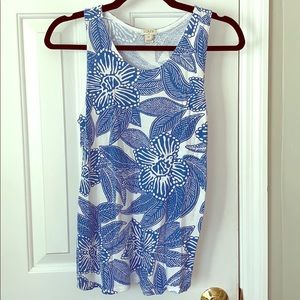Royal blue and white tank